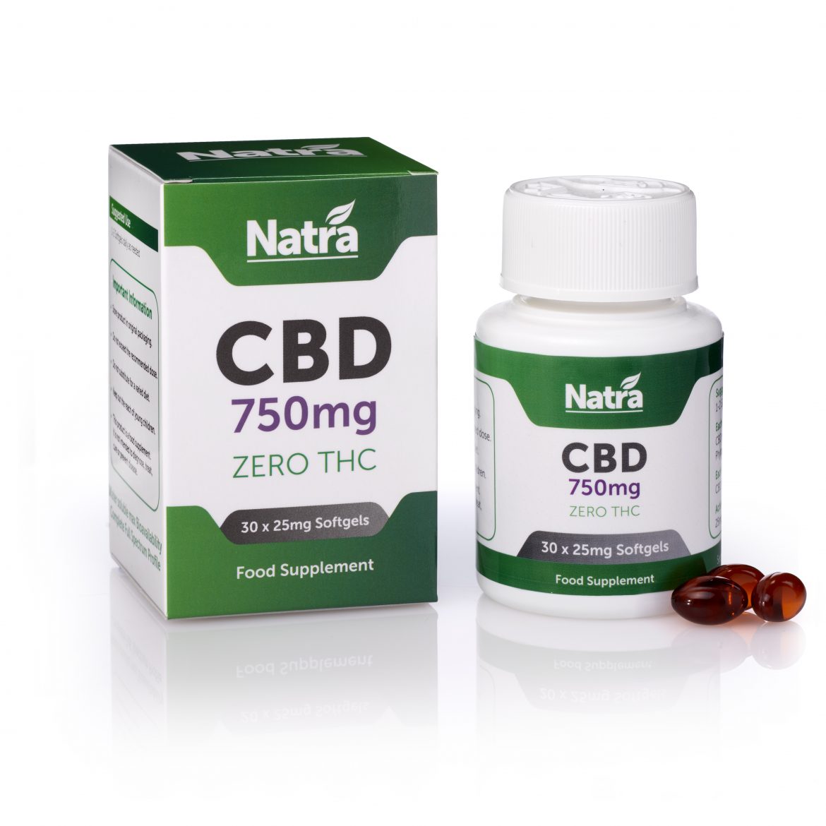 Natra CBD 750mg Group & Softgels_REFLECTION